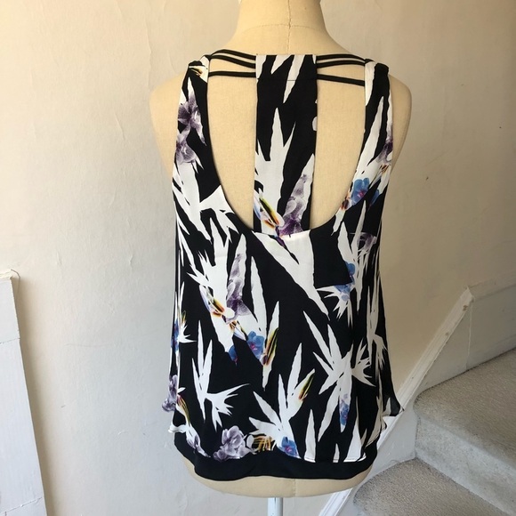 Nicole Miller Hummingbird Silk Strappy Back Tank - Picture 5 of 8